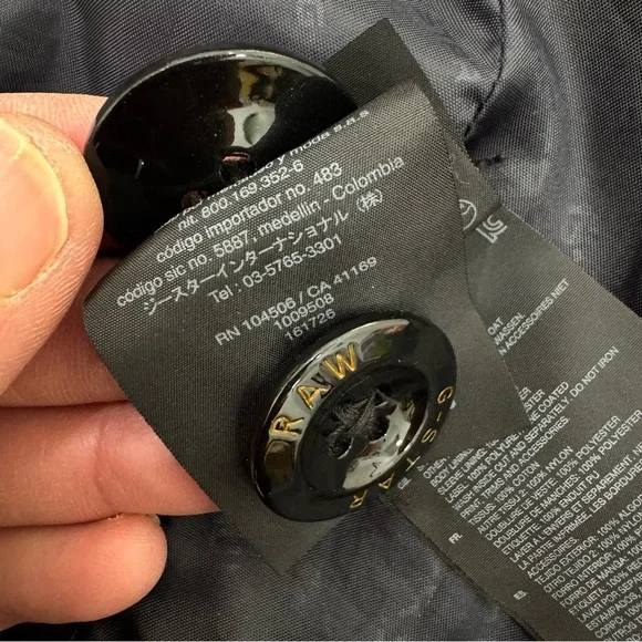 G Star Raw Denim black Canvas Field Just the Product Jacket Sz Large black - Picture 13 of 13